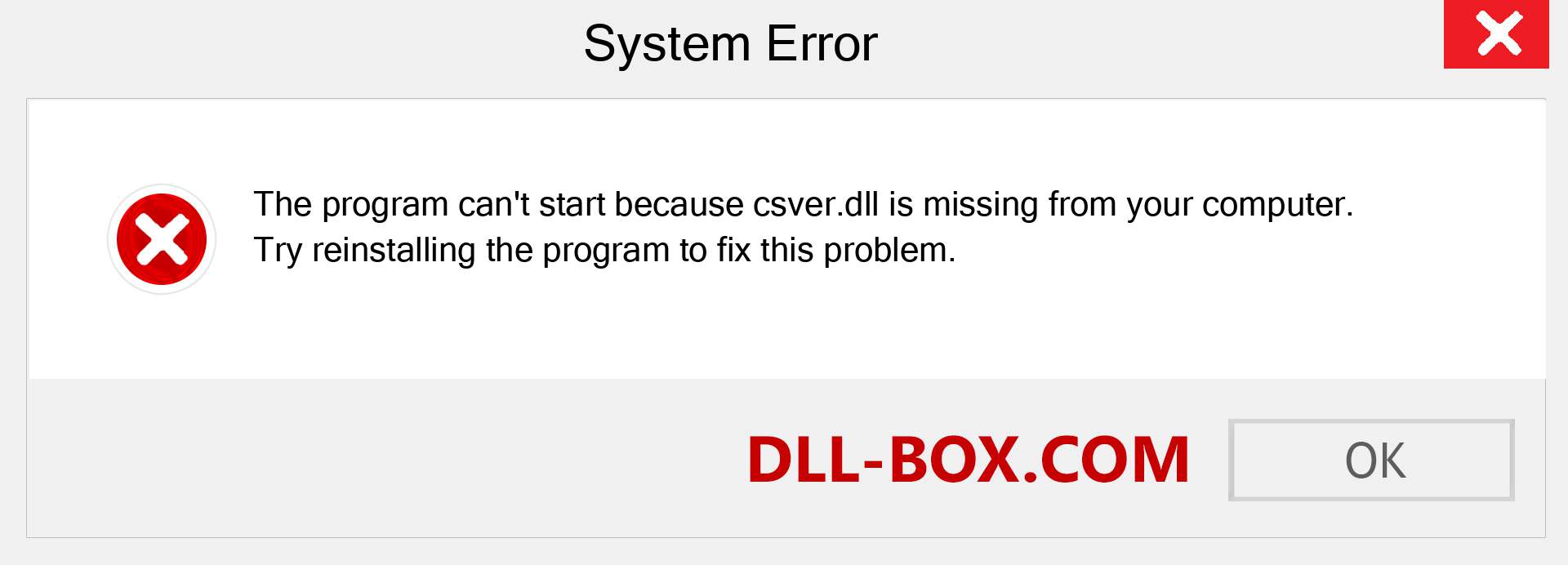  csver.dll file is missing?. Download for Windows 7, 8, 10 - Fix  csver dll Missing Error on Windows, photos, images
